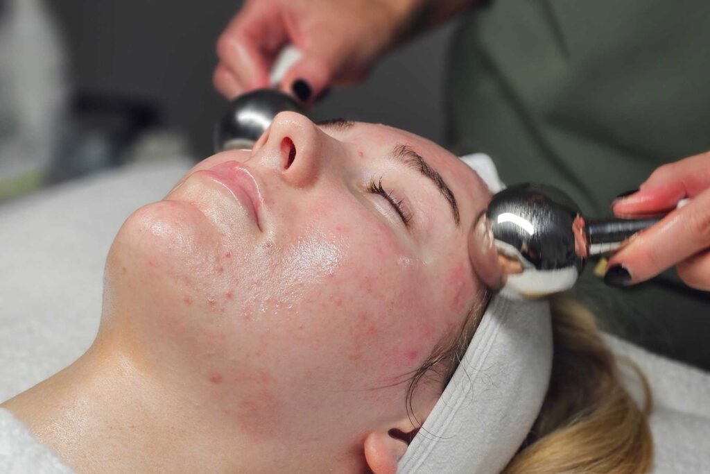 Facial Massage With Ice Globes